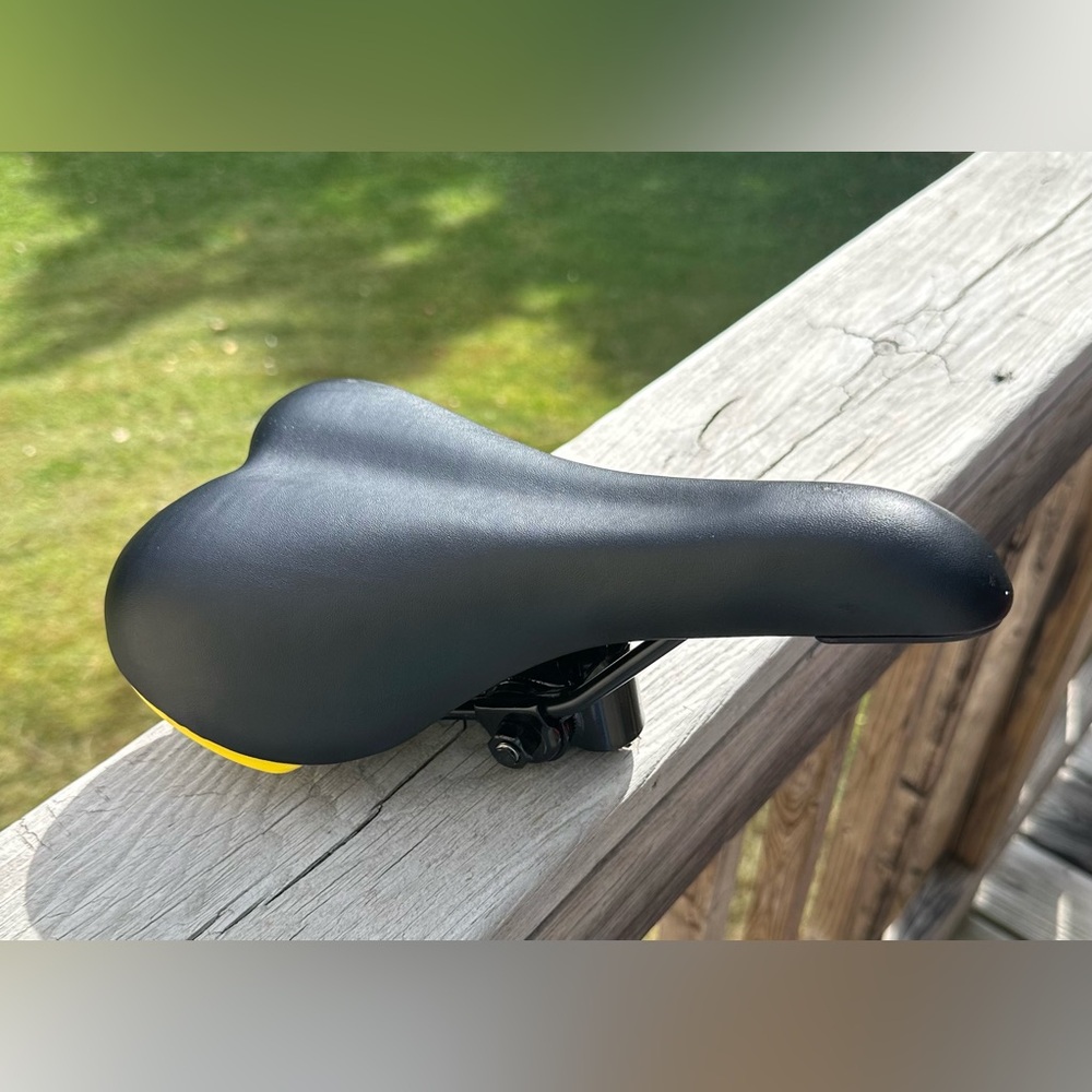 Schwinn Black and Yellow Bike Seat